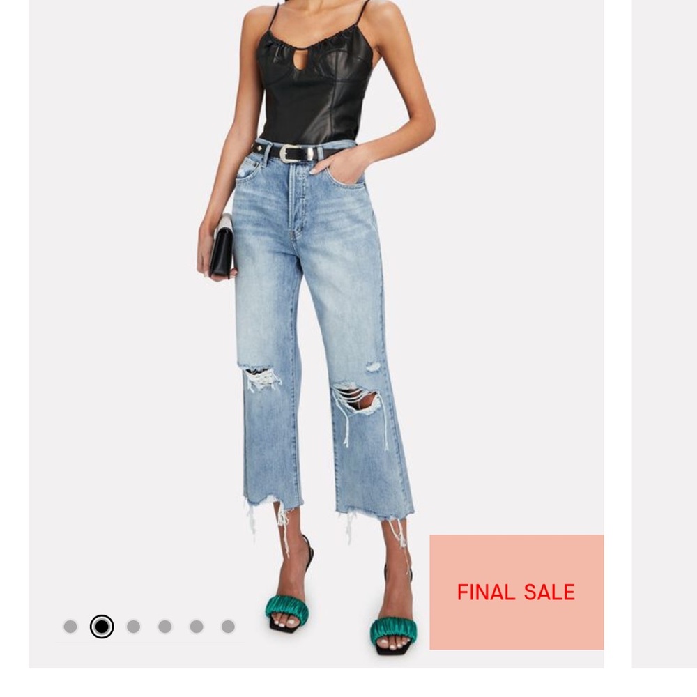 PISTOLA Cassie Distressed High-Rise Straight-Leg
Jeans